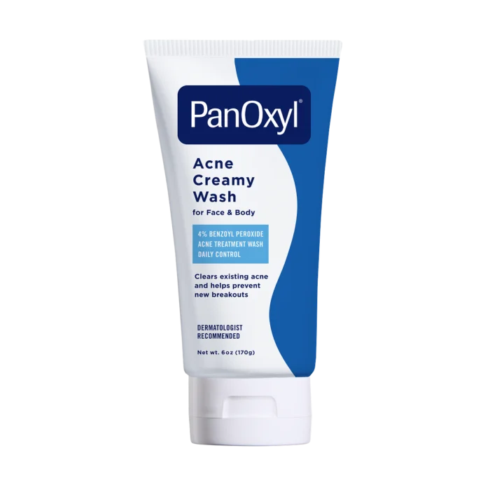 PanOxyl Acne Creamy Wash Front 6oz Tube wide